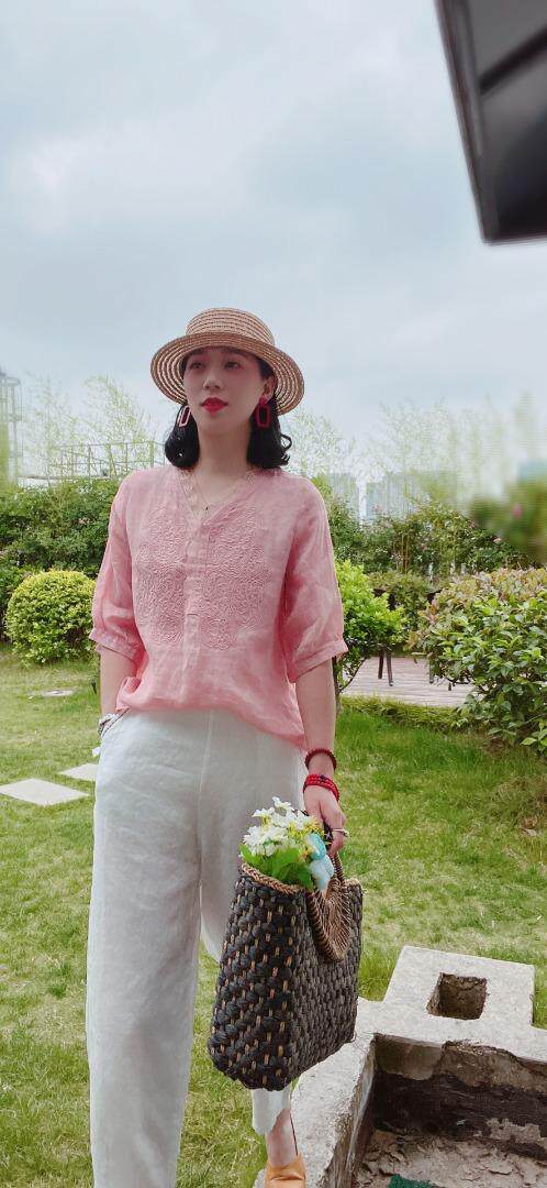 纯苎连衣裙小衫裤子裙子衬衣 时尚风 风淑女风休闲风，女装连衣裙，川哲