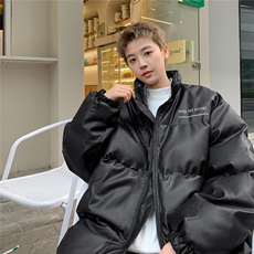 pu皮棉服男冬季美式高街痞帅立领棉衣外套潮牌宽松加厚保暖棉袄，男装皮衣，星座218-1（原230）