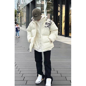 蜘蛛网刺绣字母棉服棉衣冬季加厚男女宽松面包服潮外套 MZ56图片