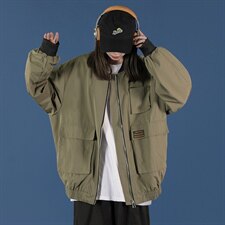 2021秋季新蒙马特日系大码宽松外套棒球领男大口袋夹克潮J902-P65，男装夹克，电商A001