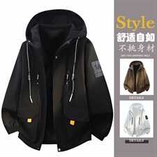 现货春季新款潮牌连帽休闲工装多口袋外套A436-D209夹克-P65，男装夹克，电商A436
