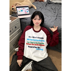 2024秋冬新款潮字母印花潮插肩袖圆领卫衣外套男女可穿A57-P35，男装卫衣，电商C310