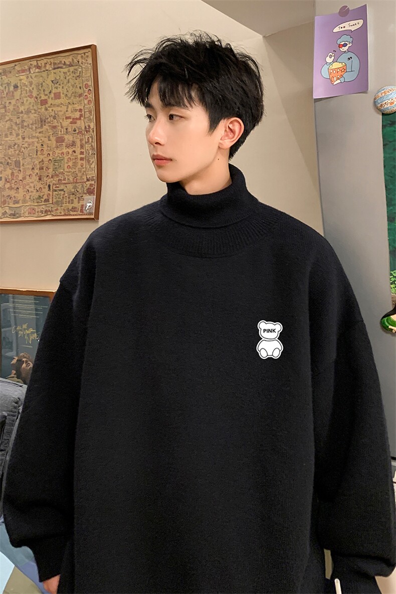 控68高领毛衣男士大码内搭毛线衣男GM45292-P45加绒款-P65,男装针织衫/毛衣,电商A040