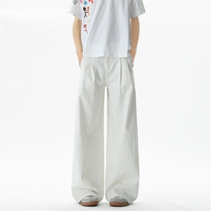 01春夏季新款中腰宽松显瘦阔腿长宽松直筒裤XZ211-1-K2531-P60图片