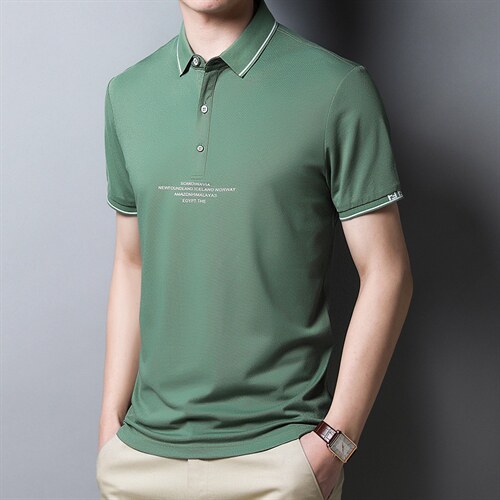 polo衫男2023夏季新款棉质翻领夏季潮流衣服时尚男士POLO男装,男装T恤,电商B212（原钱塘6029）