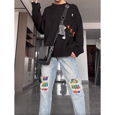 1506-1/KCT1051/P47潮牌美式青少年百搭时尚破洞设计牛仔裤男休闲，男装牛仔裤，星座1506-1