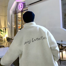 羊羔毛棉衣男冬季新款港风宽松百搭加厚情侣棉服外套W2270-P44，男装棉衣，星座512-2