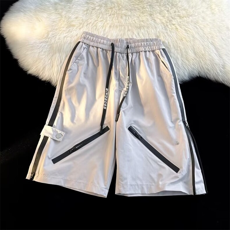 休闲裤男韩版潮流拼色2024夏季新款ins宽松五分裤KA119-P36,男装休闲裤,星座1109-3