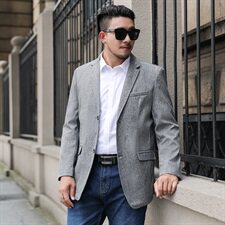Xl-8XL春装新款男士休闲西服胖子西装上衣外套加肥大码1918款，男装西服，星座802