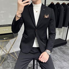 品质西服套装男两件套韩版修身商务休闲西装婚礼西装KTZ802-P240，男装西服套装，星座1105-3
