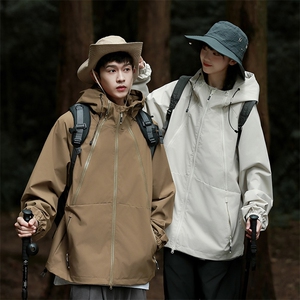 Cityboy情侣 时尚连帽冲锋衣外套夹克 团体班服图片