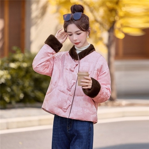 现货.短款羽绒服女2025冬季新款时尚独特漂亮洋气新中式外套图片