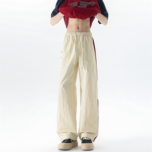 高个子加长男裤子夏季冰丝薄款休闲裤190cm115条纹运动裤KZ048P50图片
