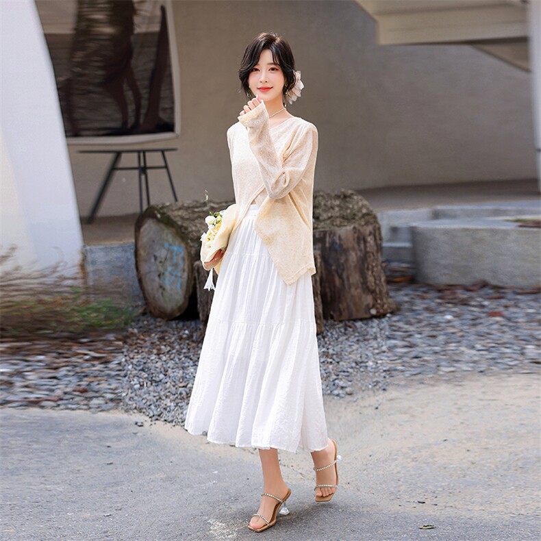 设计感宽松显瘦防晒衣套装裙女2024夏季新款气质连衣裙两件套图片