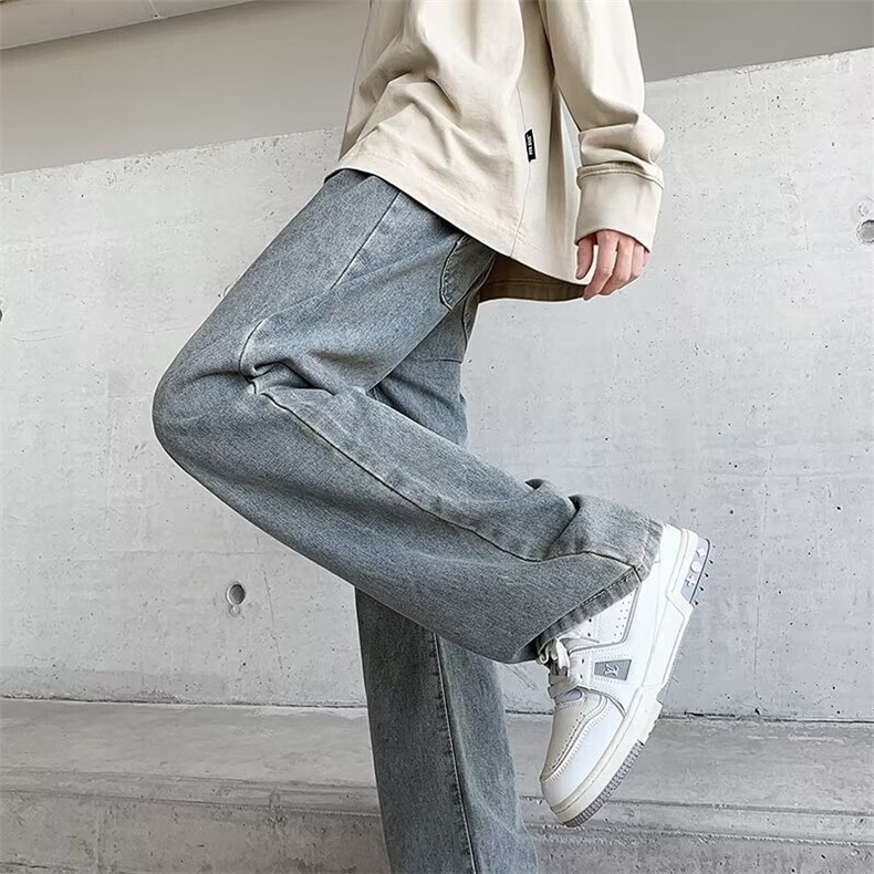 美式复古牛仔裤男秋季休闲裤子潮牌男生美式高街长裤裤潮H817/P52,男装牛仔裤,星座506
