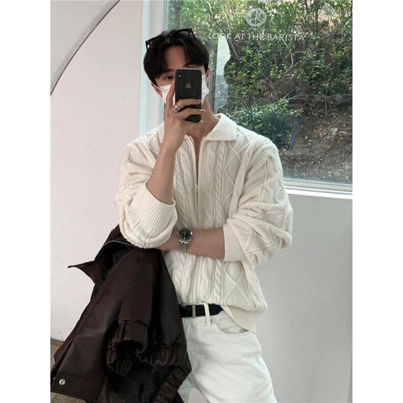 G72-P74气质原宿新款ins百搭开衫毛衣文艺日系简约慵懒流行,男装针织衫/毛衣,电商B323A