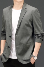 中老年2023年上衣单排扣春季翻领口袋长袖时尚西服SL88225，男装西服，钱塘6003（原4033）