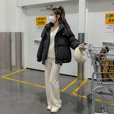 2023冬季新款韩版时尚百搭收腰抽绳加厚连帽羽绒服白鸭绒外套女，女装羽绒服，辉之琳