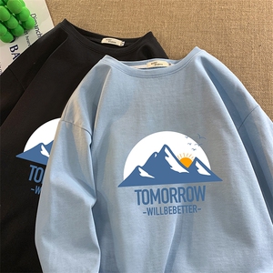 控48重磅230g纯棉长袖t恤男大码圆领卫衣打底衫TX3235-P28,女毛半袖冬款毛衫的搭配图片