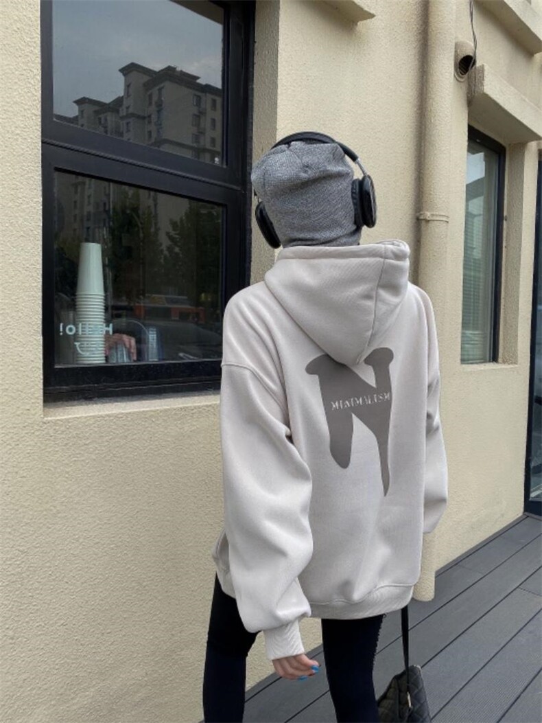 时尚休闲加绒卫衣，女装卫衣/绒衫，泽妤