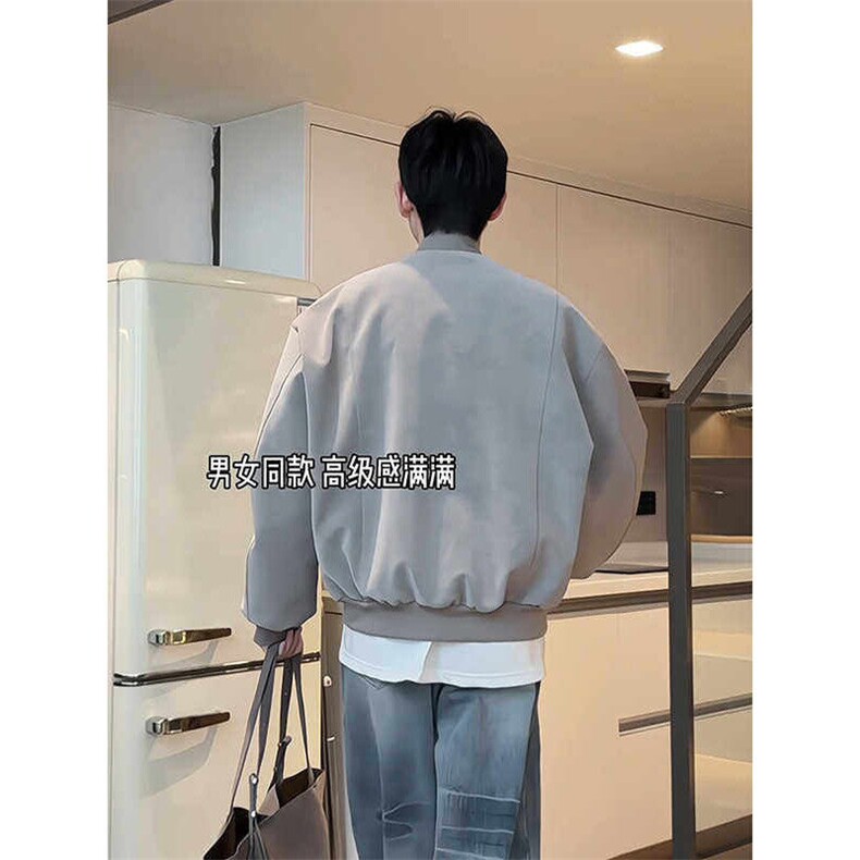现货网图得物抖音品质春秋皮夹克扎染皮衣外套JK321,男装夹克,星座1904A