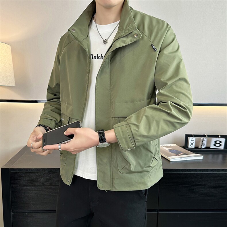 2026店主风春季简约立领休闲棒球服夹克时尚潮流外套7701-P55，男装夹克，电商A413