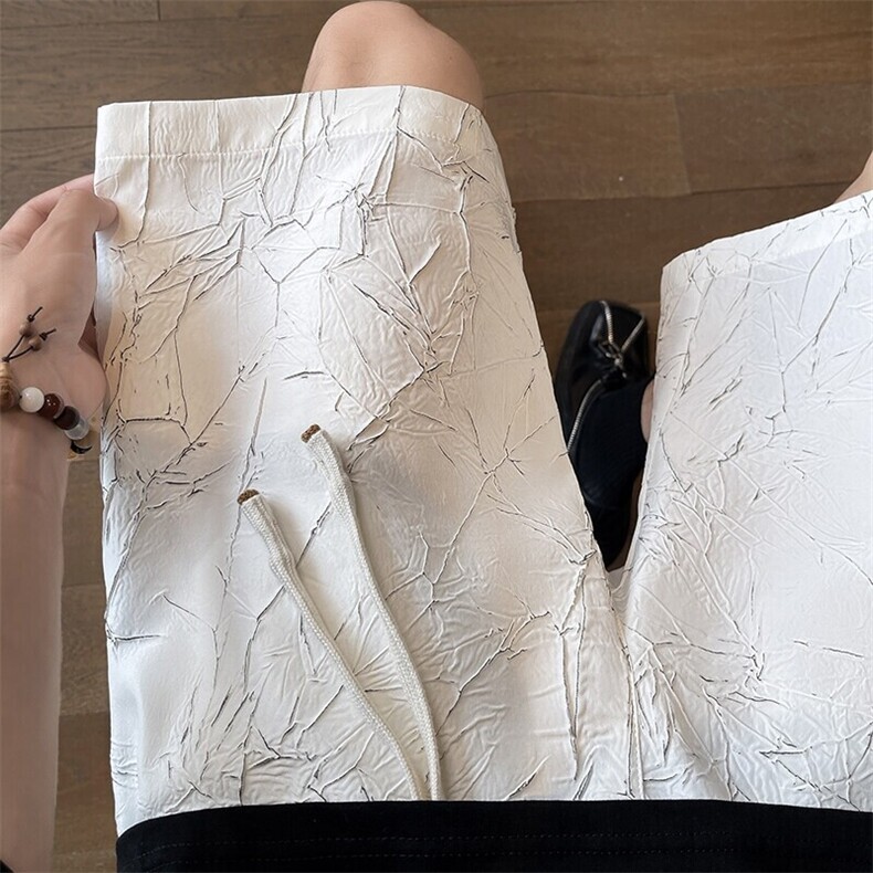 特批P28无差价夏季肌理感压褶裂纹短裤休闲时尚五分裤男士DK2117，男装休闲裤，电商A001