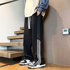 抖音品质2024新款条纹防水机能风宽松休闲裤，男装休闲裤，电商A409-1
