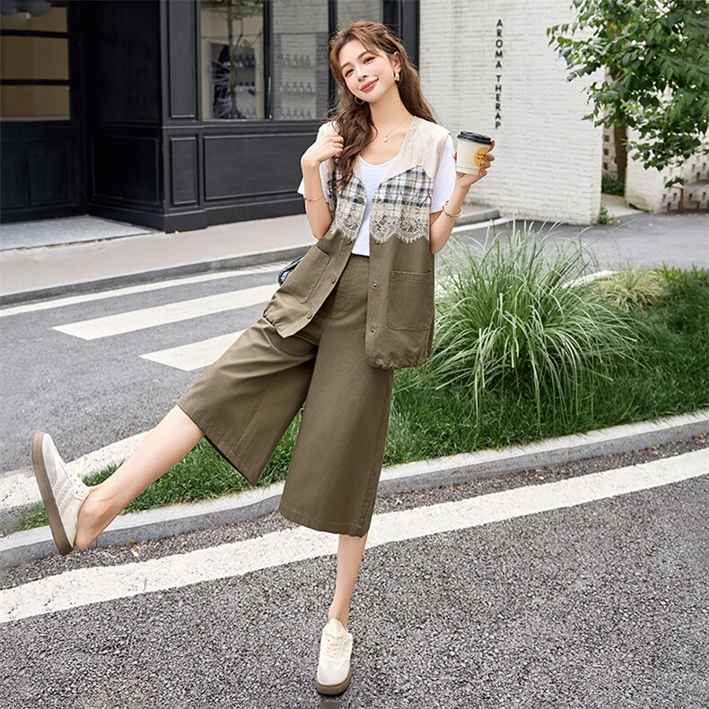 2025夏季新款休闲千金风公主拼接三件套女，女装套装/套裙，含赞