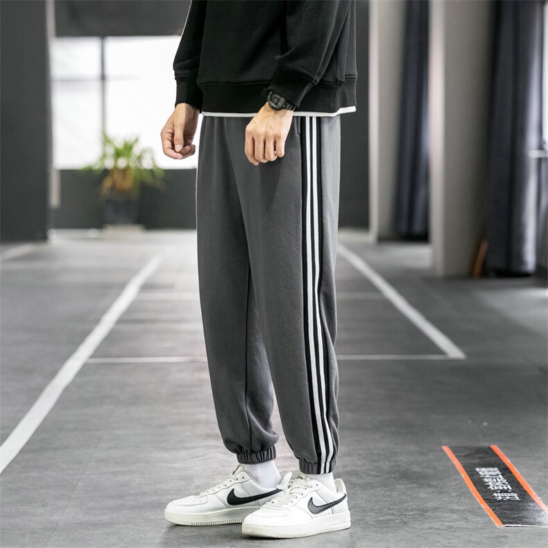 2021春秋季新款休闲裤男宽松九分裤条纹裤子小脚裤潮牌DS881T,男装休闲裤,电商A102