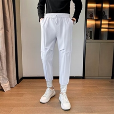 秋冬新款小脚休闲长裤男宽松显瘦搭配马丁靴束脚哈伦裤VS033，男鞋马丁靴，星座1116A-2（原606A-1）