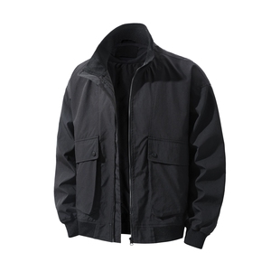 JK007立体白底 大口袋工装教练飞行夹克 聚酯纤维(S-3XL)TP38图片