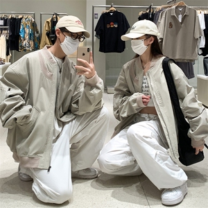 2023美潮工装夹克情侣宽松设计感棒球服外套2366特P69图片
