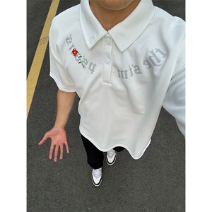 抖音得物供货 现货网眼透气翻领T恤美式宽松潮牌短袖POLO衫 APL16图片