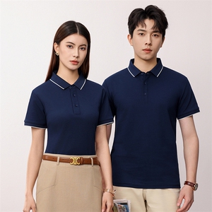 单条翻领男女同款舒适简约百搭休闲T恤图片