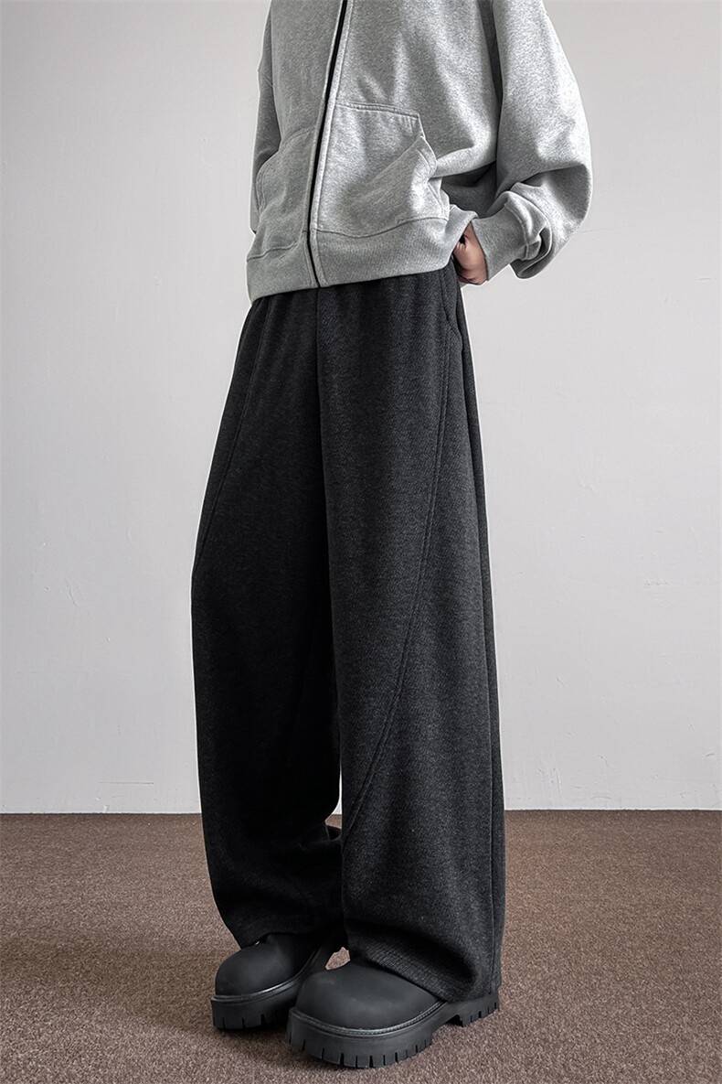 8XL-M高品质含羊毛！雪尼尔卫裤加厚休闲阔腿裤男K9117P108控138,男装休闲裤,电商D206-1