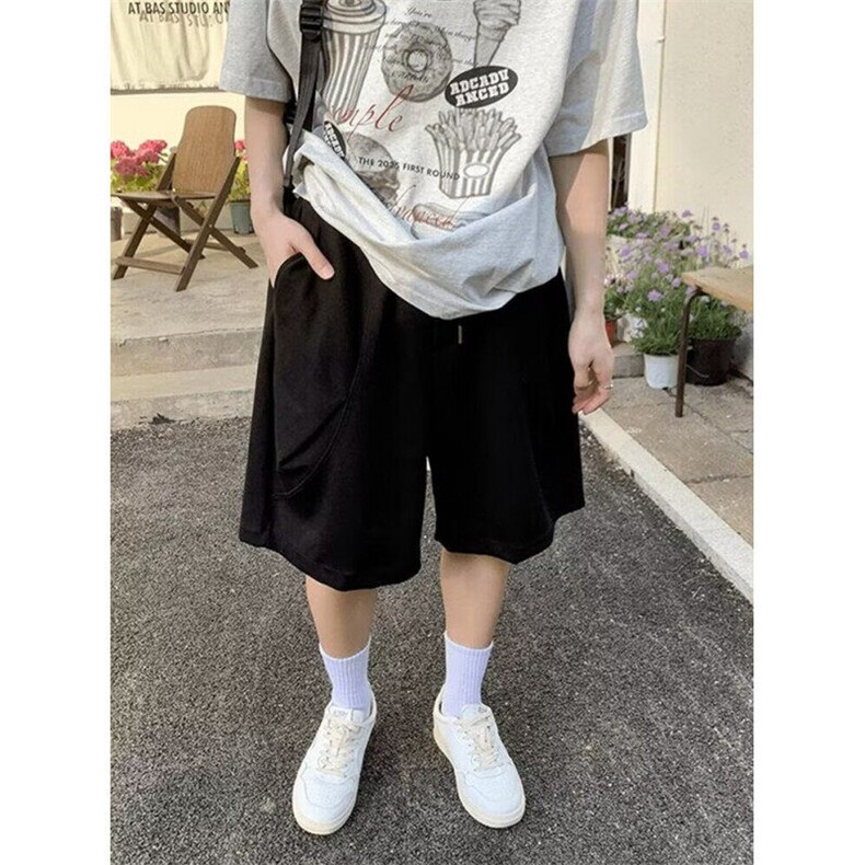 短裤男女2025初夏穿搭宽松廓形五分裤美式复古工装裤子KAD19,男装牛仔裤,星座1116A（原606A-3）
