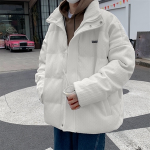 港风冬款男棉衣提花字母刺绣棉服保暖休闲棉袄MY40 P90图片