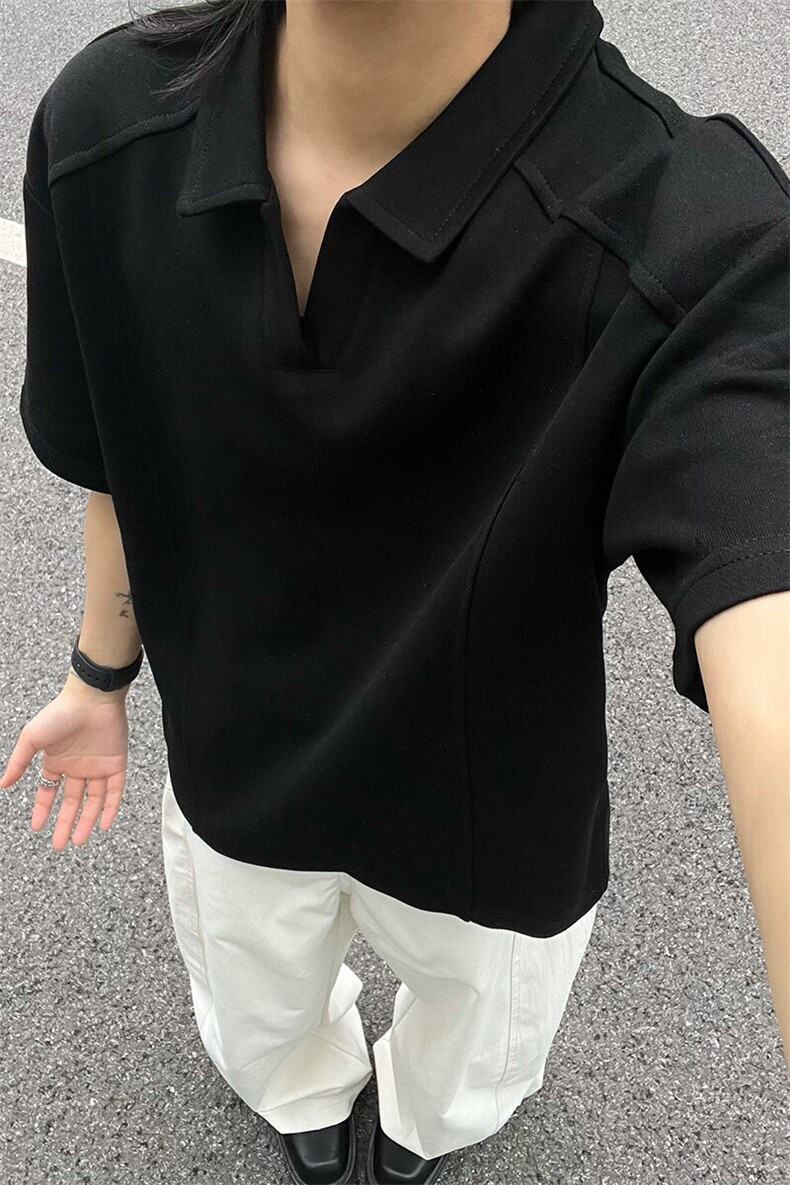 主推重磅POLO衫夏季短袖翻领半袖上衣cleanfit正肩t恤衫S419特28,男装Polo衫,电商A233-1