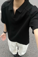 主推重磅POLO衫夏季短袖翻领半袖上衣cleanfit正肩t恤衫S419特28，男装Polo衫，电商A233-1