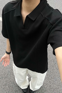 主推重磅POLO衫夏季短袖翻领半袖上衣cleanfit正肩t恤衫S419特28图片