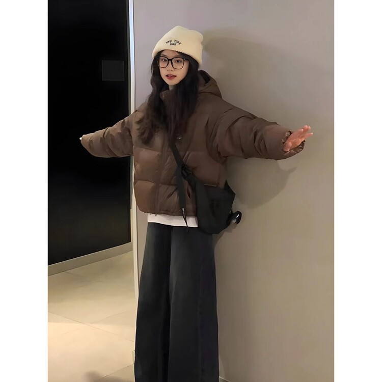 韩系棉服女2025新款冬季短款棉袄学生加厚保暖连帽棉衣外套,男装棉衣,星座218-8