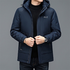 BJY1153钱塘2020-2冬季厚款商务休闲连帽中年男士羽绒服P190，男装羽绒服，钱塘207-2