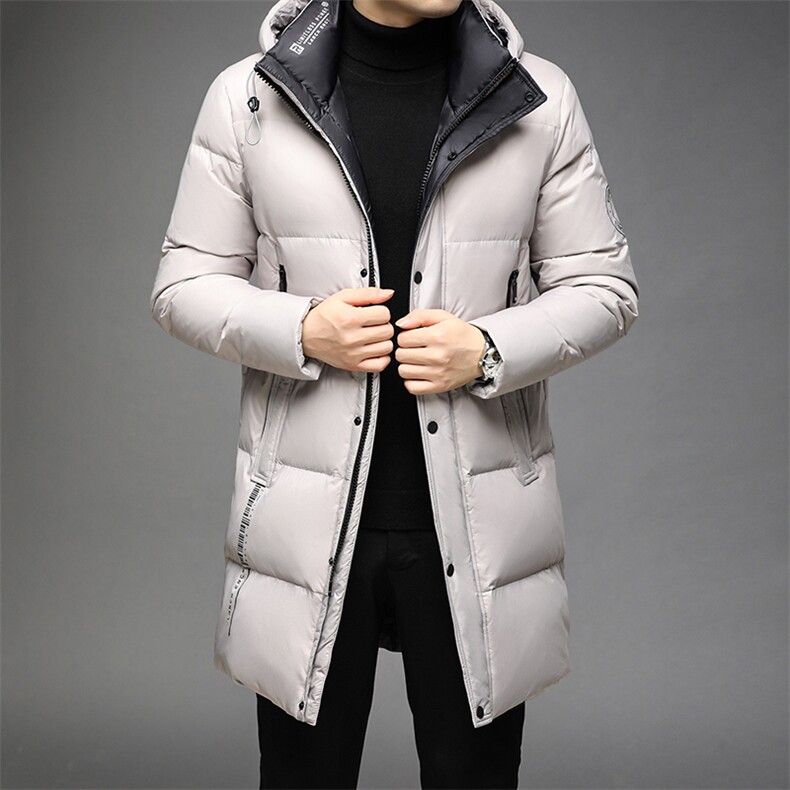 B28826鹅绒精品男士中长款羽绒服数据好备货足大货主推长期款,男装羽绒服,钱塘207-3