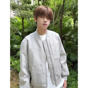 美式复古棒球服外套男春秋季潮牌cleanfit短款高级感痞帅休闲夹克图片