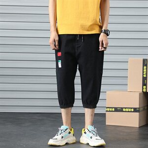 夏季薄款牛仔短裤男7分裤休闲中裤男七分裤男潮弹力马裤YD02图片
