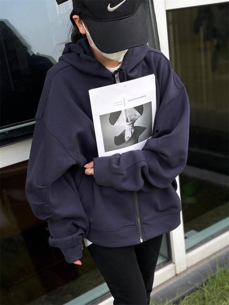 秋款新款带帽拉链卫衣，女装卫衣/绒衫，JIAN.Z 简.站