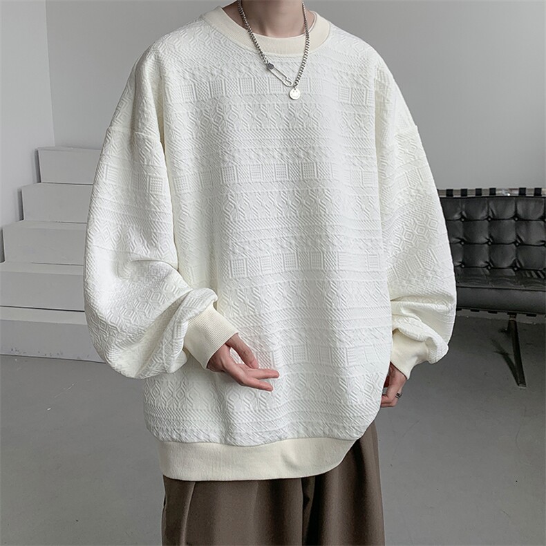 8XL-M特大码港风太空棉圆领打底衫上衣男士青年套头卫衣WY05P40,男装卫衣,电商D206-1