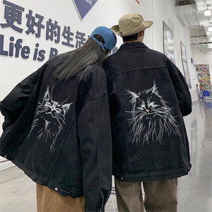 秋季港风情侣不一样印花男士夹克外套男JK569-P6588图片