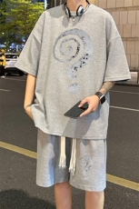 套装！华夫格套装短袖T恤短裤男HTZ535-特p：38，男装牛仔裤，电商B371
